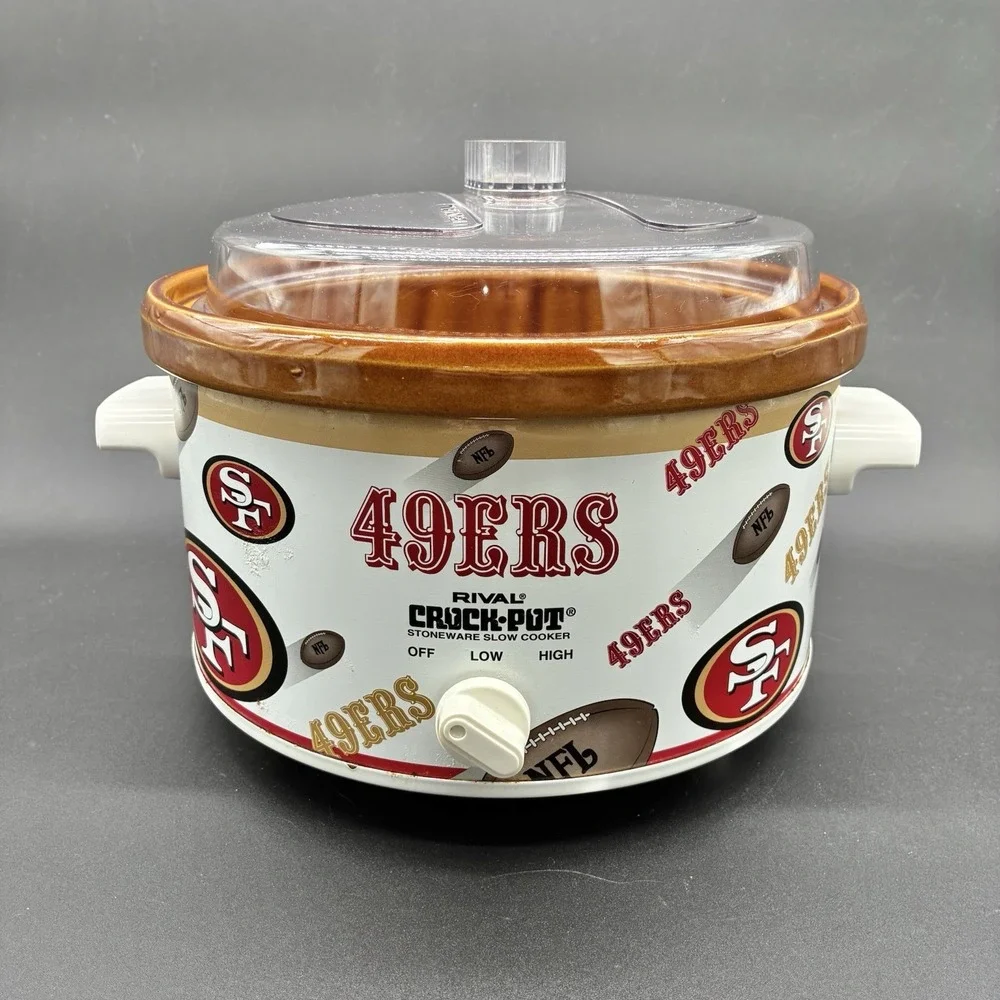 San Francisco 49ers Rival Crock-Pot Slow Cooker 3104 NFL 4 Qt Tested Working